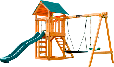 Игровой комплекс UNIX Kids 6в1 / plu6in1dg (темно-зеленый)