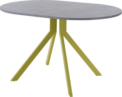 Обеденный стол AMC Elite Е18(1100) D3 (золото/бетон чикаго светло-серый)