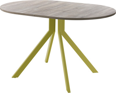 Обеденный стол AMC Elite Е18(1100) D3 (золото/дуб уайт-ривер песочно-бежевый)