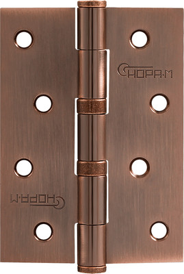 Комплект петель дверных Нора-М 4-2ВВ FHP AC 100x75x2.5 универсальная (старая медь)