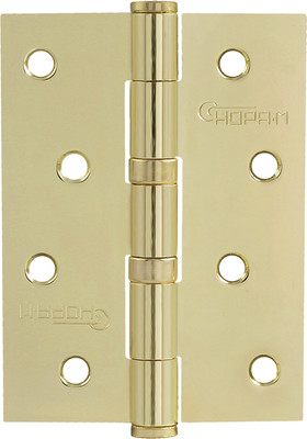 Комплект петель дверных Нора-М 4-2ВВ FHP PB 100x75x2.5 универсальная (золотистый)