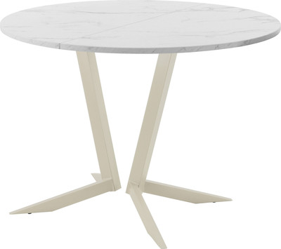 Обеденный стол AMC Elite Е19(800) D1 (бежевый/мрамор кристалл)