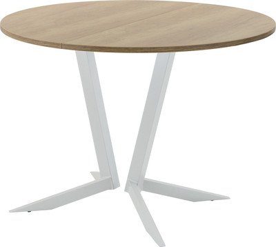 Обеденный стол AMC Elite Е19(800) D1 (серебро/дуб небраска натур)