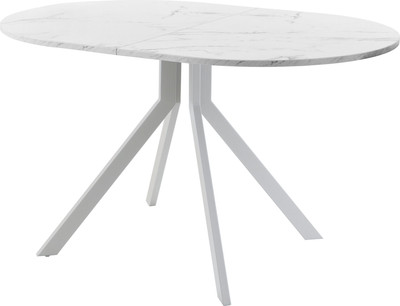 Обеденный стол AMC Elite Е18(1200) D3 ( серебро/мрамор кристалл)