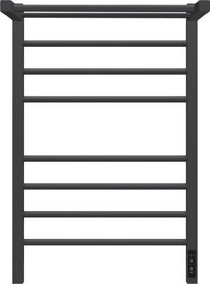 Полотенцесушитель электрический GRANULA Квадро Сплит 50х80 (с полкой, терморегулятором, черный)