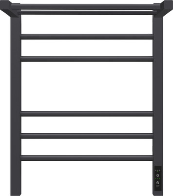 Полотенцесушитель электрический GRANULA Квадро Сплит 50х60 (с полкой, терморегулятор, черный)