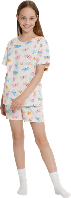 Пижама детская Mark Formelle 567727 (р.146-72, стрекозы на светло-молочном)