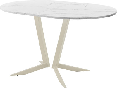 Обеденный стол AMC Elite Е19(1100) D3 (бежевый/мрамор кристалл)