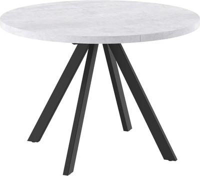 Обеденный стол Мамадома Rondo М-100 100-135 (серый сланец/черный)