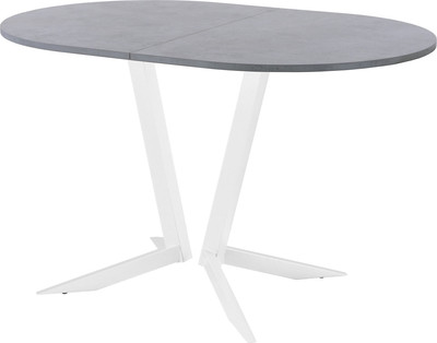 Обеденный стол AMC Elite Е19(1100) D3 (белый/бетон чикаго светло-серый)