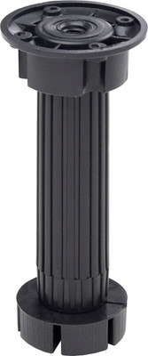 Опора мебельная AKS h150 трехсоставная / 57 949 (черный)