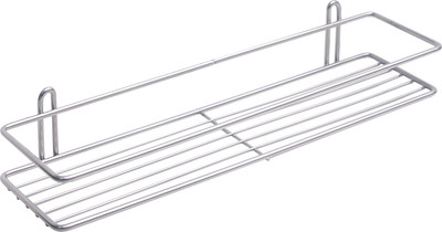 Полка для ванной AKS прямая 1-ярусная 400x110x72 / 91 251 (серебро)