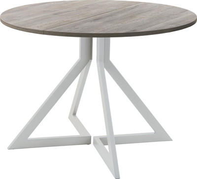 Обеденный стол AMC Elite Е20(800) D1 (серебро/дуб уайт-ривер песочно-бежевый)