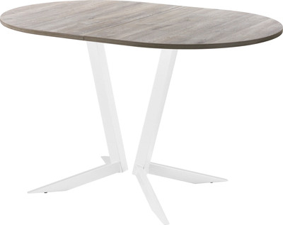 Обеденный стол AMC Elite Е19(1100) D3 (белый/дуб уайт-ривер песочно-бежевый)