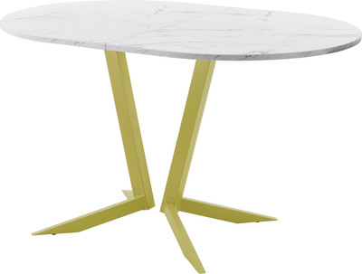 Обеденный стол AMC Elite Е19(1100) D3 (золото/мрамор кристалл)