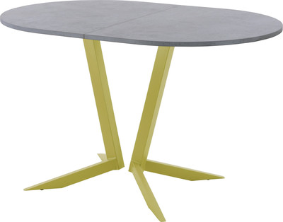 Обеденный стол AMC Elite Е19(1100) D3 (золото/бетон чикаго светло-серый)