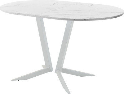 Обеденный стол AMC Elite Е19(1100) D3 (серебро/мрамор кристалл)