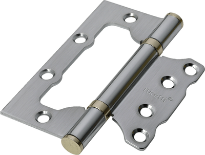 Петля дверная Rucetti RFHN-100x75x2.5 SC без врезки (матовый хром)