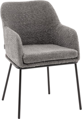 Стул Stool Group Кози с подлокотниками / AV 318-C86st-08 (букле темно-серый)