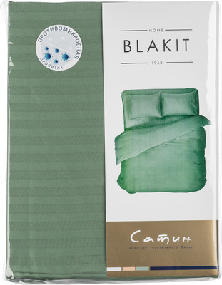 Комплект постельного белья Блакiт Страйп-сатин 2сп 50х70 / 4249/1 17-6323 (зеленый)
