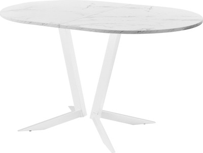 Обеденный стол AMC Elite Е19(1100) D3 (белый/мрамор кристалл)