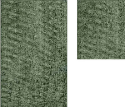 Набор ковриков для ванной и туалета Shengrong Textile Twist / 60x100+50x60-GREEN-twist