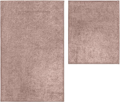 Набор ковриков для ванной и туалета Shengrong Textile Twist / 60x100+50x60-ROSE-twist
