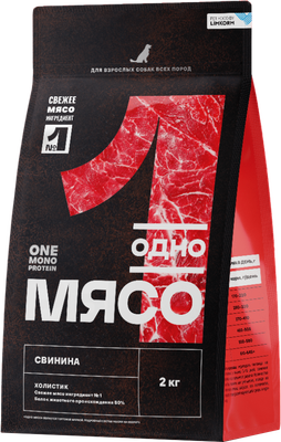 Сухой корм для собак Одно Мясо Для взрослых собак ВП со свининой (2кг)