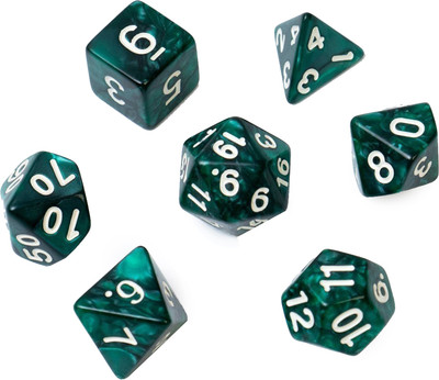 Набор кубиков для настольной игры Sima-Land Дайсы Темный циан / 9280478 (7шт)
