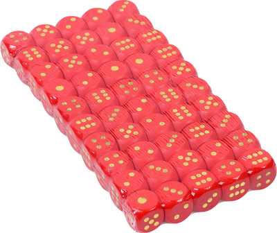 Набор кубиков для настольной игры Время игры 10502123 (50шт, красный)