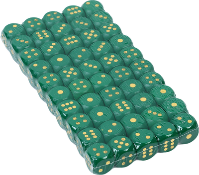 Набор кубиков для настольной игры Время игры 10502121 (50шт, зеленый)