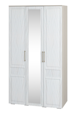 Шкаф Премиум Флоренция трехстворчатый с зеркалом (бодега светлый/скала айс)