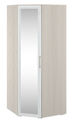Шкаф Премиум Флоренция угловой с зеркалом (бодега светлый/скала айс)