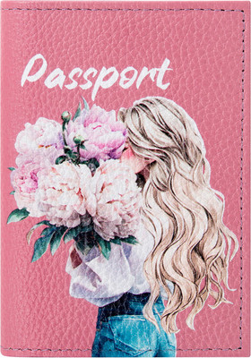Обложка на паспорт Brauberg Девушка / 238868 (розовый)