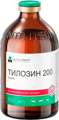 Раствор антибактериальный для животных Nita-Farm Тилозин 200мг (100мл)