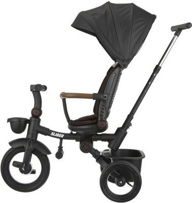 Трехколесный велосипед с ручкой Slider HM-618BK (черный, разобранный, в коробке)