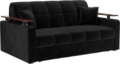 Диван Mebel-Ars Аккордеон Бакли ППУ 180x200 (велюр черный HB-178/17)