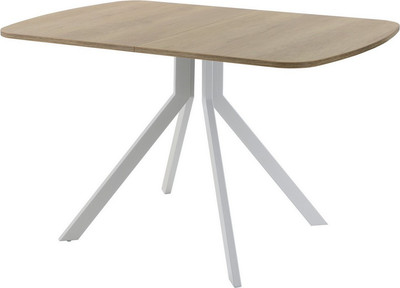 Обеденный стол AMC Elite Е18(1100) D2 (серебро/дуб небраска натур)