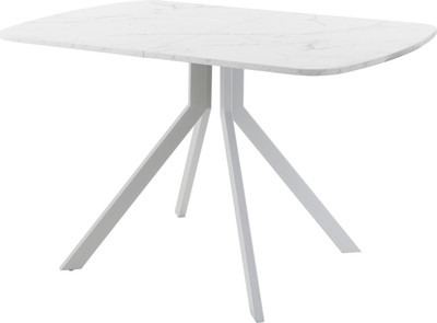 Обеденный стол AMC Elite Е18(1100) D2 (серебро/мрамор кристалл)