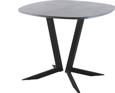 Обеденный стол AMC Elite Е19(800) D7 (черный/бетон чикаго светло-серый)