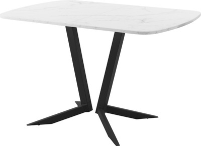 Обеденный стол AMC Elite Е19(1100) D2 (черный/мрамор кристалл)