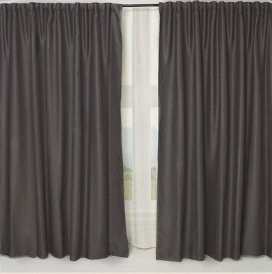 Комплект штор Mio Tesoro Канвас 150x250 (2шт, темно-серый)