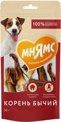 Лакомство для собак Мнямс Корень бычий / 547156 (50г)