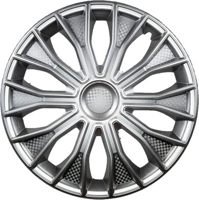 Набор колпаков LION Волтек 14" карбон пруж. LW1458 (2шт, серебристый)