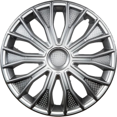 Набор колпаков LION Волтек 16" карбон пруж. LW1636 (2шт, серебристый)