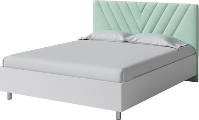 Двуспальная кровать Proson Ora 160x200 (белый/Teddy 337 мятный)