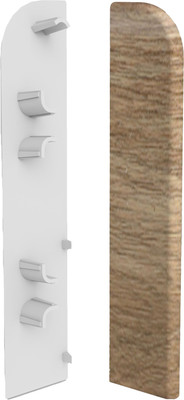 Заглушка для плинтуса КТМ-2000 Классик 80мм (2шт, флоупак, дуб мокка)