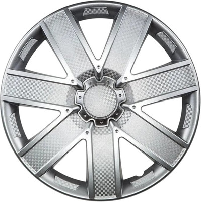 Набор колпаков LION Галакси 15" карбон пруж. LW1501 (2шт, серебристый)