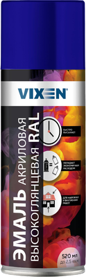 Эмаль Vixen Акриловая высокоглянцевая VX65002 (520мл, ультрамариново-синий RAL 5002)