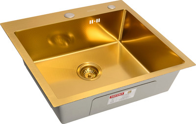 Мойка кухонная Arfeka Eco AR PVD Nano Decor 70x50 (золото)